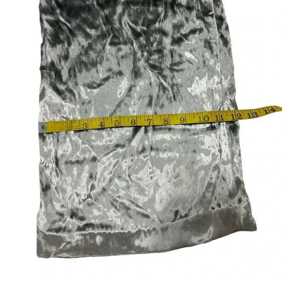 Anthropologie Maeve NWT Silver Anastacia Velvet Wide-Leg Pull On Pants Size S - Picture 4 of 12